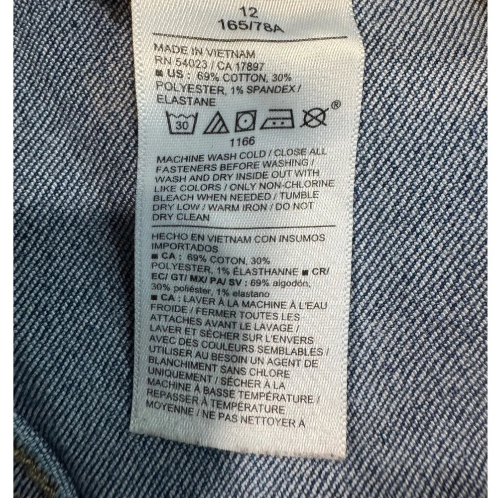 Old Navy Wow Wide Leg Jeans Womens 12 High Rise Medium Wash Blue Denim Stretch - Picture 5 of 5
